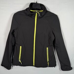 Zeroxposure Outdoor Jacket Women L Black Faux Fur‎ Lined Full Zip Chest 41"